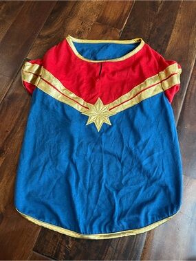 Marvel Captain Marvel Kids Blue, Red & Gold Tunic Costume
